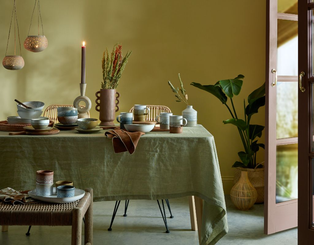 Early aesthetics interior design - Kiln Accents Room Main Table